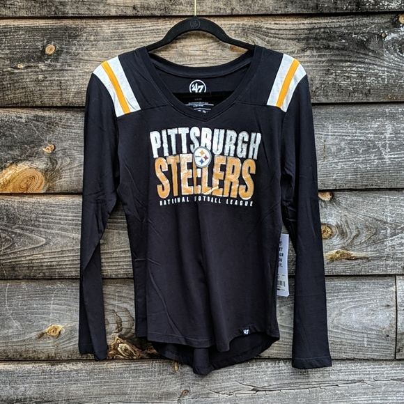 47 Tops - NWT '47 Brand Pittsburgh Steelers Football Long Sl